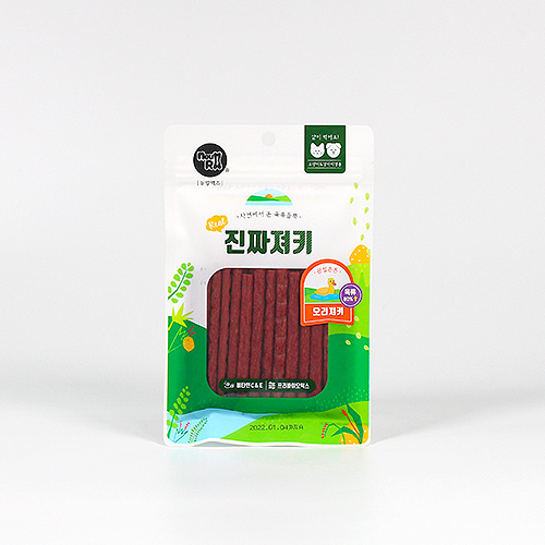 육류80% 고단백 간식 진짜져키 오리 120g 