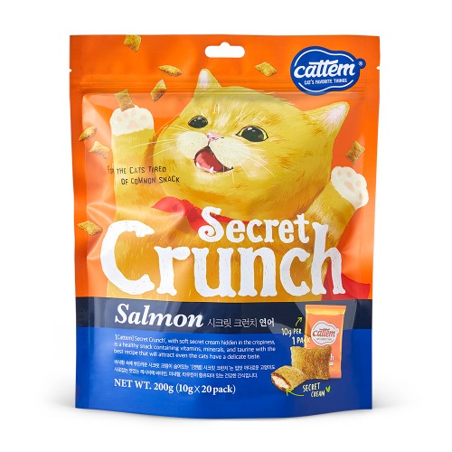캣템 시크릿크런치 연어 200g