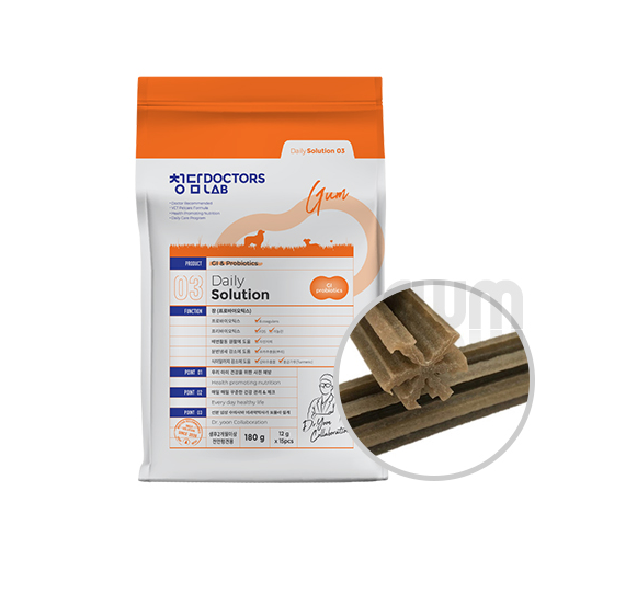 청담닥터스랩 데일리솔루션 덴탈껌 GI 프로바이오틱 03 / 180g 