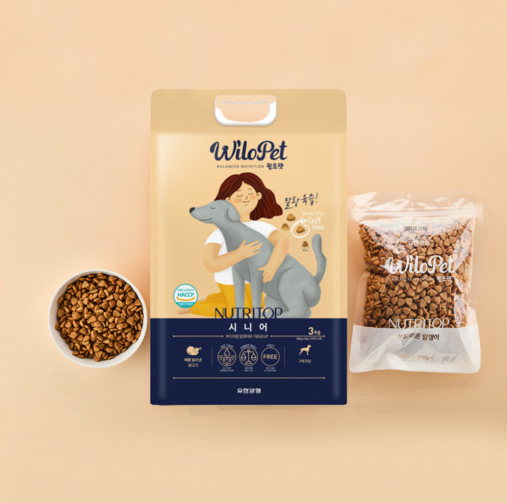 윌로펫 뉴트리탑 시니어 말랑육즙 소프트사료 3kg