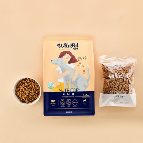 윌로펫 뉴트리탑 시니어 말랑육즙 소프트사료 1.2kg