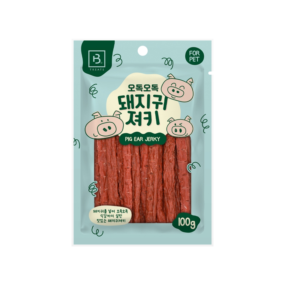 브리더랩 돼지귀 져키 100g