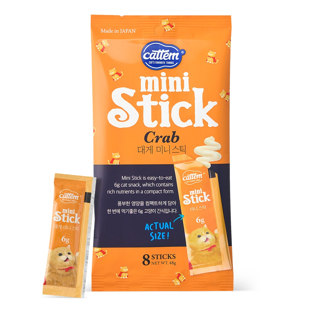 캣템 짜먹는미니스틱 대게 8P